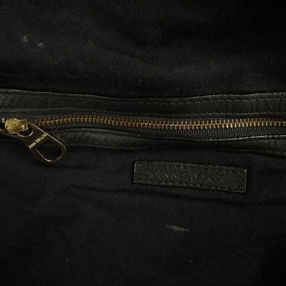 Black Studded Leather Bag Slouchy Tote Edgy Chic Boho Rocker Street Style - Picture 11 of 13